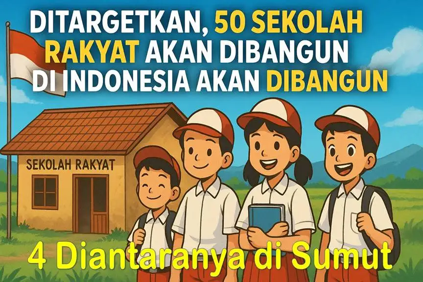 50 Sekolah Rakyat Ditargetkan Akan Dibangun di Indonesia, 4 Diantaranya Akan Dibangun di Sumut