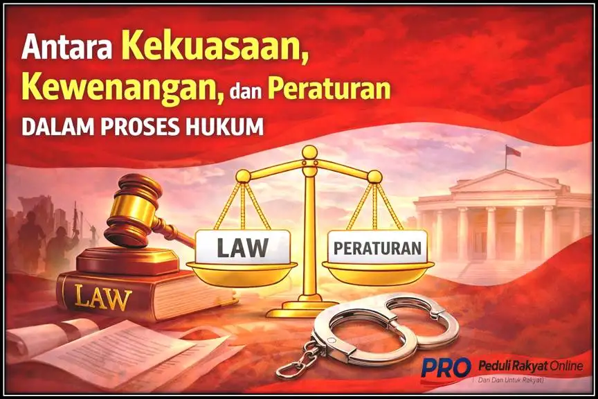 Antara Kekuasaan, Kewenangan, dan Peraturan dalam Proses Hukum)