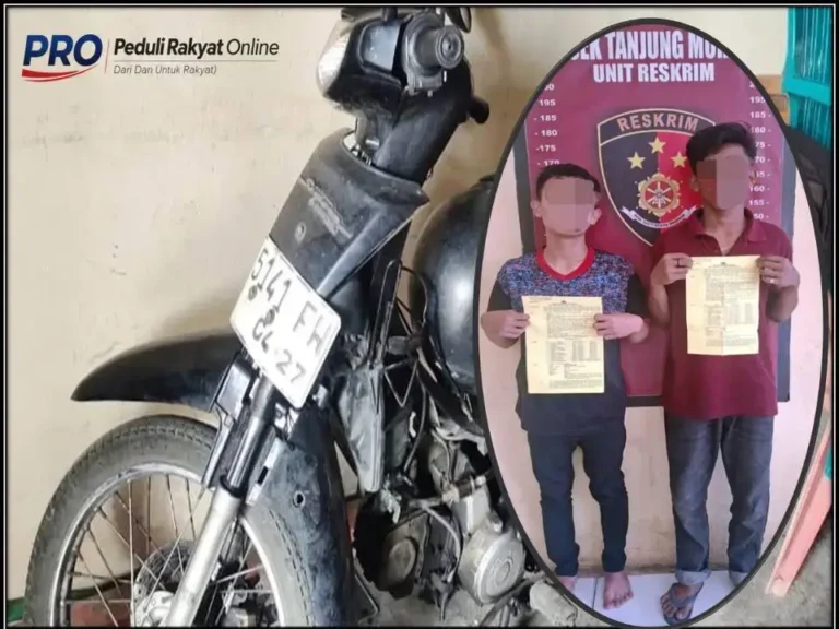 Setelah Dilaporkan Mencuri Sepeda Motor, Dua Terduga Pelaku Di ciduk Personel Unit Reskrim Polsek Tanjung Morawa