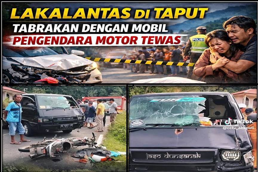 Tabrakan Dengan Mobil, Seorang Pengendara Sepeda Motor, Tewas