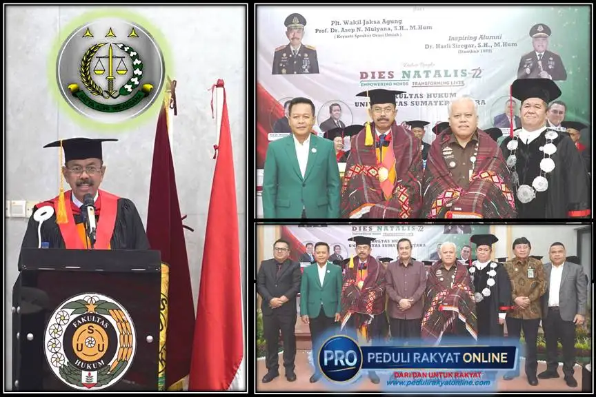 Dengan Tema “Transformasi Hukum Pidana Nasional Pasca Berlakunya KUHP & KUHAP Baru”, Plt. Wakil Jaksa Agung RI Orasi Ilmiah Di USU