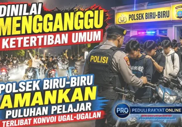 Dinilai Mengganggu Ketertiban Umum, Polsek Biru-Biru Amankan Puluhan Pelajar Terlibat Konvoi Ugal-ugalan
