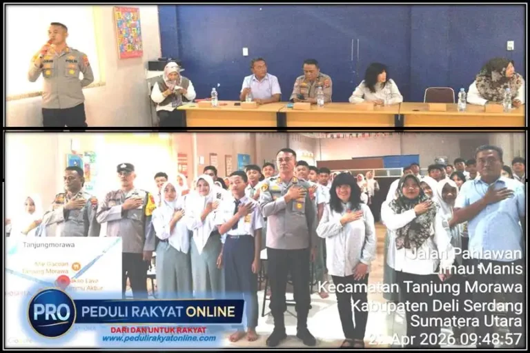 Gelar Sosialisasi Pencegahan Kenakalan Remaja dan Penyalahgunaan Narkoba, Kapolsek Tanjung Morawa Edukasi Pelajar di Sekolah Yayasan Nur Azizi