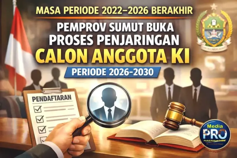 Masa Periode 2022–2026 Berakhir, Pemprov Sumut Buka Proses Penjaringan Calon Anggota KI Periode 2026-2030