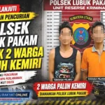 Menindaklanjuti Laporan Pencurian, Polsek Lubuk Pakam Ciduk 2 Warga Paluh Kemiri