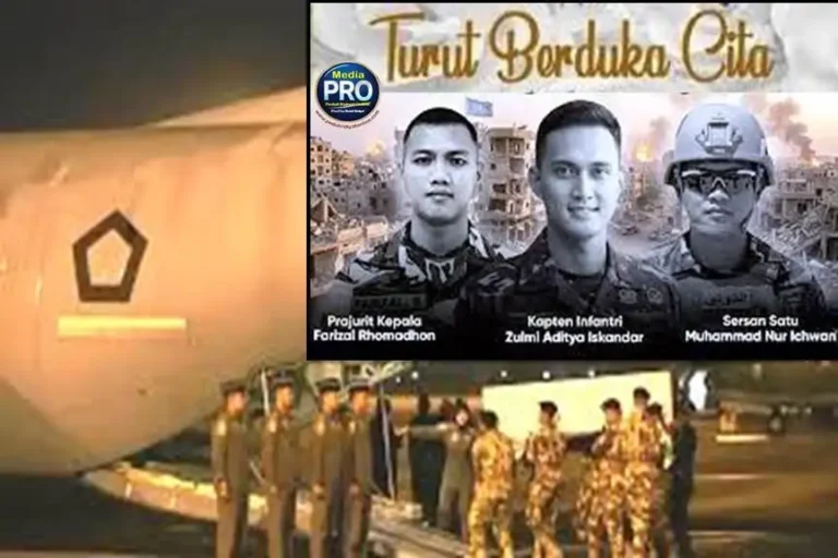 Sabtu (442026) sekira pukul 18.00 WIB, pesawat yang membawa jenazah tiga prajurit TNI itu tiba di Bandara Soekarno Hatta, Tangerang, Banten,