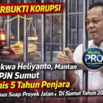 Terbukti Korupsi, Terdakwa Heliyanto, Mantan PPK PJN Sumut Divonis 5 Tahun Penjara Atas Kasus Suap Proyek Jalan Di Sumut Tahun 2023–2025