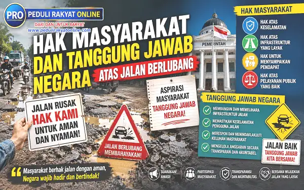 Hak Masyarakat dan Tanggung Jawab Negara atas Jalan Berlubang
