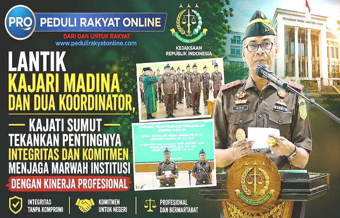 Lantik Kajari Madina dan Dua Koordinator, Kajati Sumut Tekankan Pentingnya Integritas dan Komitmen Menjaga Marwah Institusi dengan Kinerja Profesional (2)
