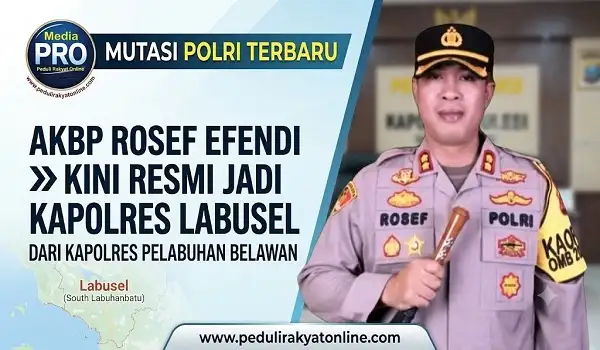 Dimutasi dari Kapolres Pelabuhan Belawan, kini AKBP Rosef Efendi Jadi Kapolres Labusel