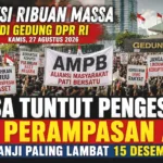 Massa Tuntut Pengesahan RUU Perampasan Aset, DPR RI Janji Paling Lambat 15 Desember 2026