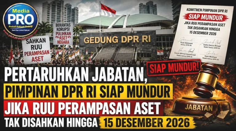 Pertaruhkan Jabatan, Pimpinan DPR RI Siap Mundur Jika RUU Perampasan Aset Tak Disahkan hingga 15 Desember 2026